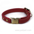 Leather Pet Solid Soft Collar Pet Dog Collar